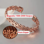 Handcrafted Stamped Viking Magnetic Copper Cuff Unisex Design