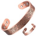 Irish Tree Stamped Copper Bracelet: Magnetic Therapy & Style