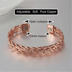 Handcrafted Stamped Viking Magnetic Copper Cuff Unisex Design