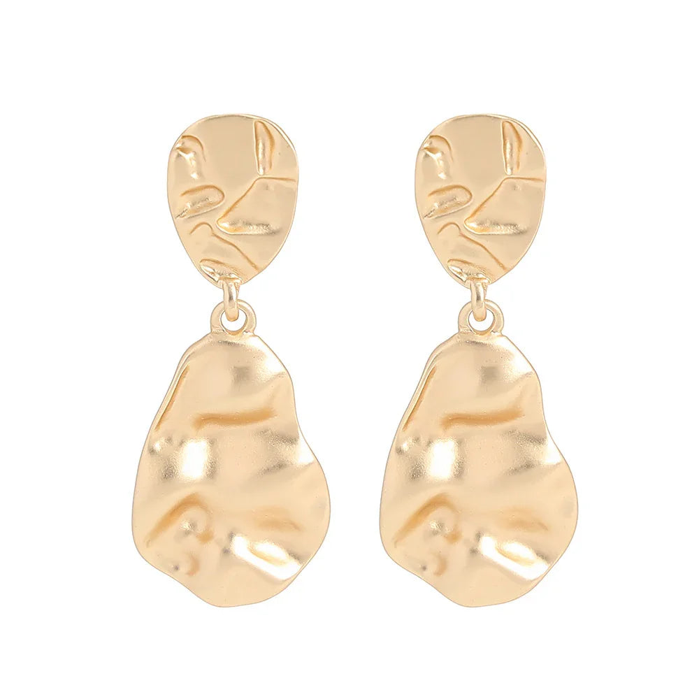 Gold Plated Surgical Steel Double Drop Dangle Earrings wholesale-CIVIBUY