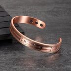 Copper Viking Bracelet: Stamped Pattern & Magnetic Benefits