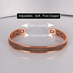 Handcrafted Copper Bracelet Magnetic Therapy for Strength & Balance For Unisex