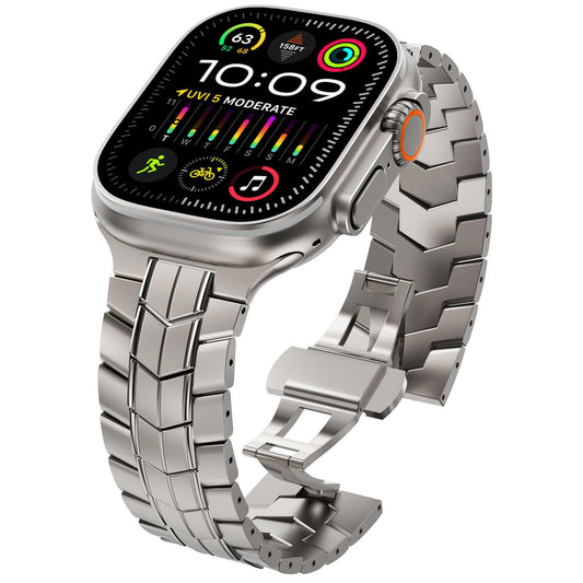 Rugged titanium Steel Strap watch 8 band for Apple watch 45/44mm ,APW-K2