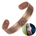 Stamped Viking Copper Bracelet – Magnetic Therapy & Norse Design