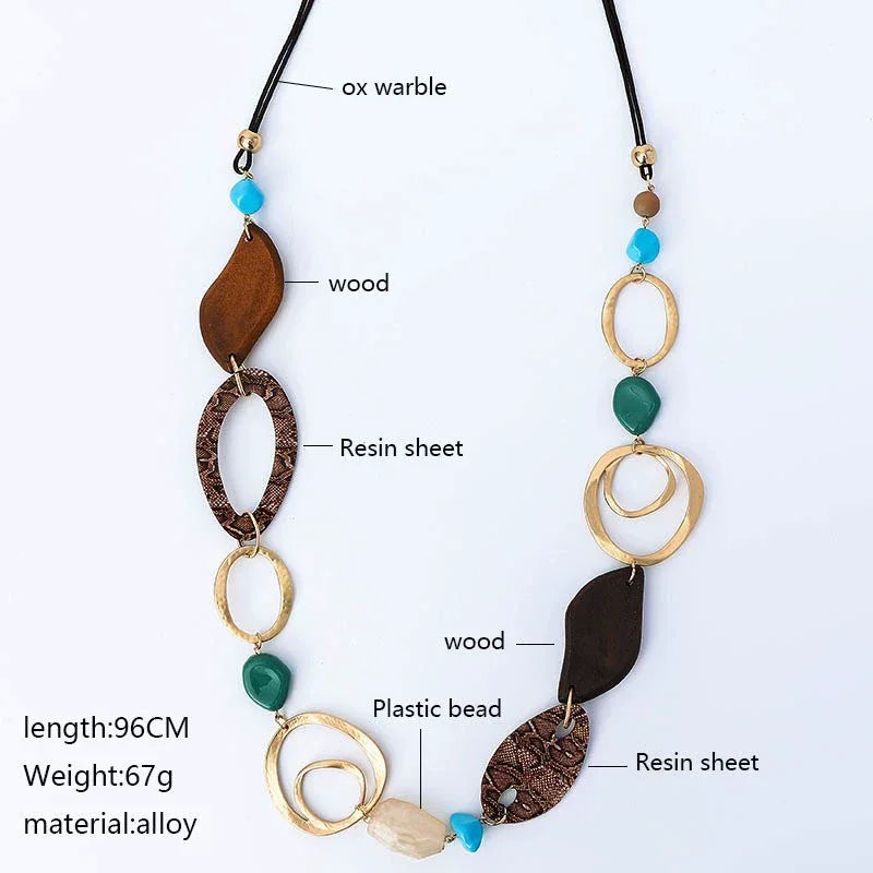 Necklace with labeled components on a white background Wholesale available near CA, US on Civibuy.com.