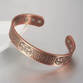 Viking Magnetic Copper Bracelet: Stamped Nordic Design