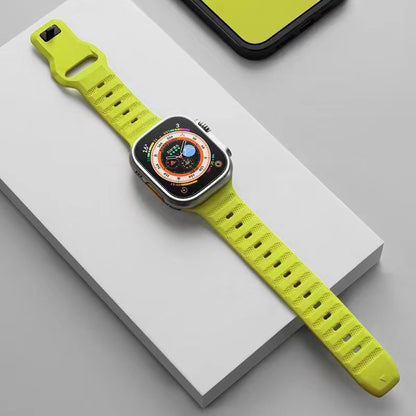 Rally FKM Rubber Watch Bands (Not Silicone) for apple watch Series 9/8/7/se/6/5 - CIVIBUY