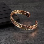 Pure Copper Magnetic Therapy Cuff Bracelet- Unisex Design