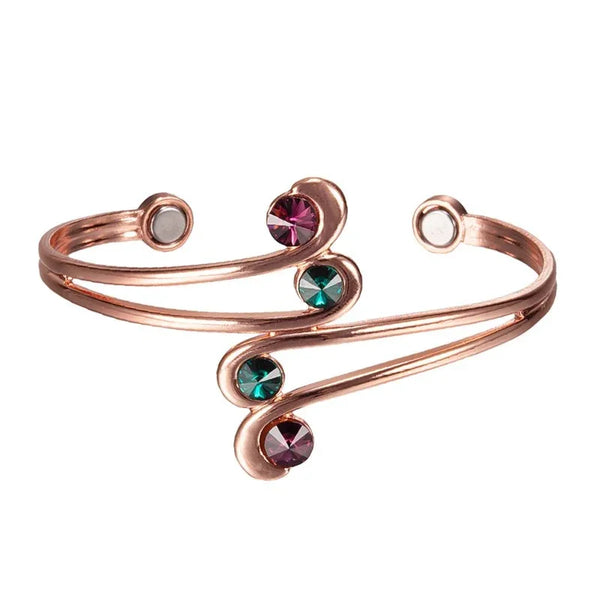 Premium Inlay Copper Bracelet – Women’s Magnetic Therapy Bangle