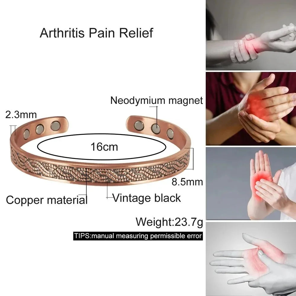 Premium Copper Bracelet Magnetic Therapy & Unisex Design