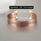 Stamped Viking Copper Bracelet – Magnetic Therapy & Norse Design