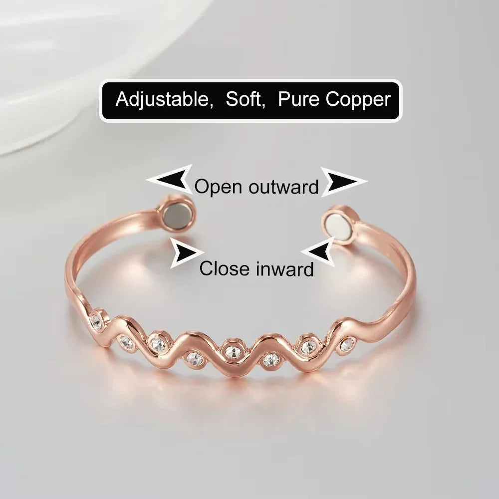 Stamped Viking Copper Bracelet: Magnetic Therapy & Design