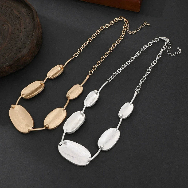 Matte & Shine Long Necklace Wholesale – Textured Jewelry