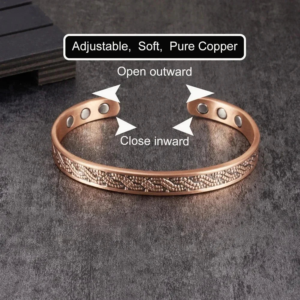 Premium Copper Bracelet Magnetic Therapy & Unisex Design