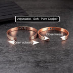 Elegant Copper Bracelet Magnetic Therapy Gift for Parents