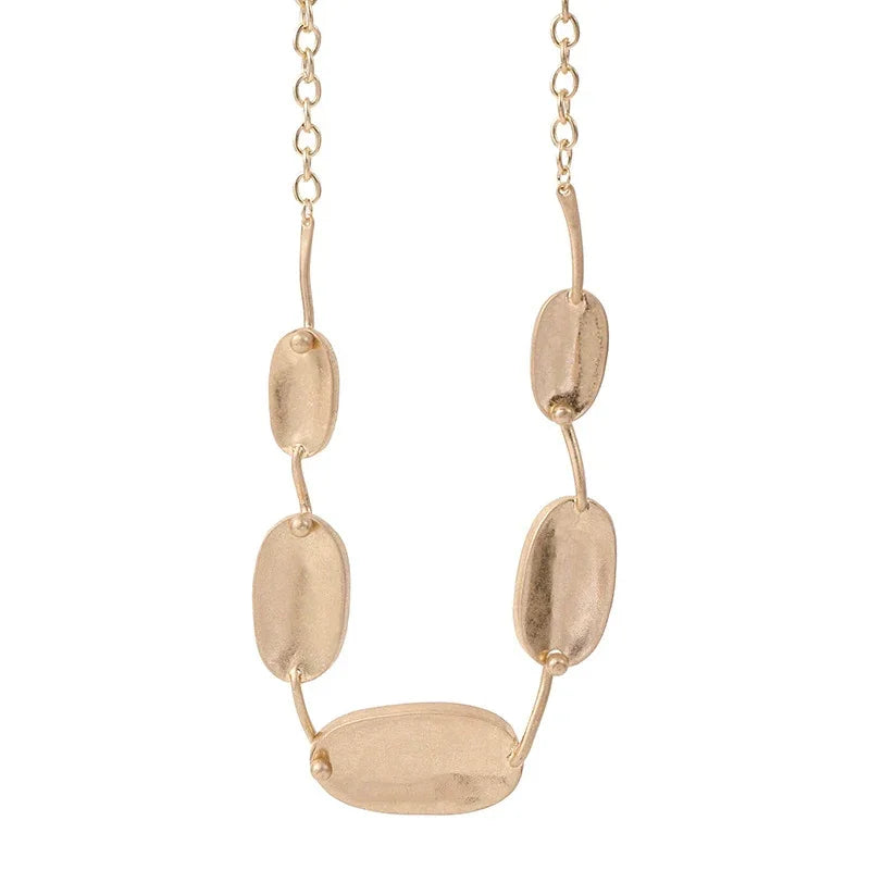 Matte & Shine textured long necklace wholesale collection. Shop trendy, unique jewelry near CA, US now at civibuy.com