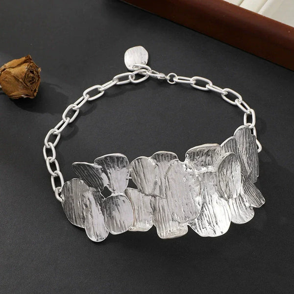 Trendy Gold Choker Necklace with Unique Round Pendant