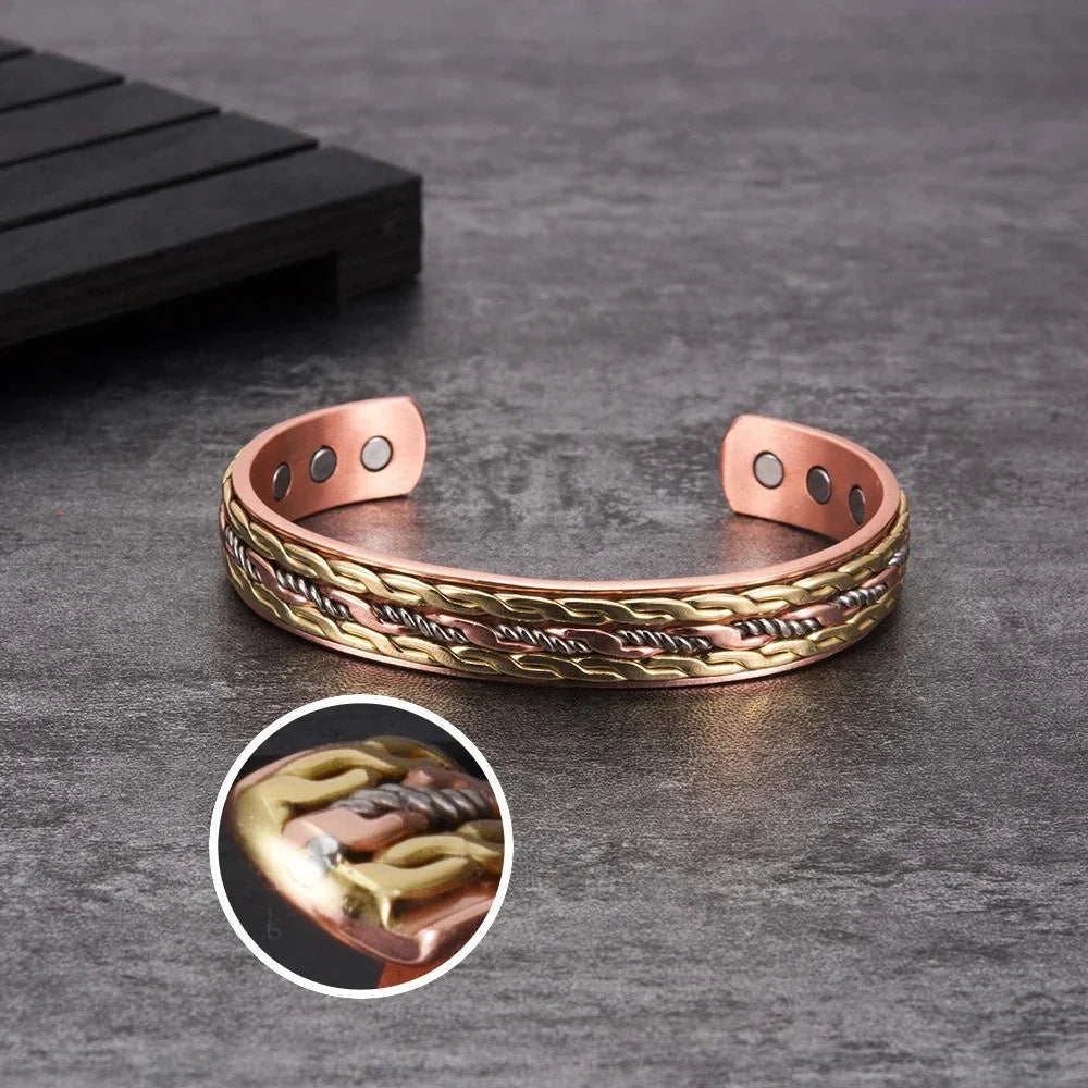 Stylish Copper Bracelet Magnetic Therapy & Wellness