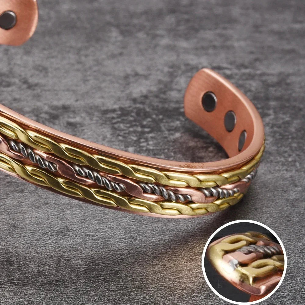 Stylish Copper Bracelet Magnetic Therapy & Wellness
