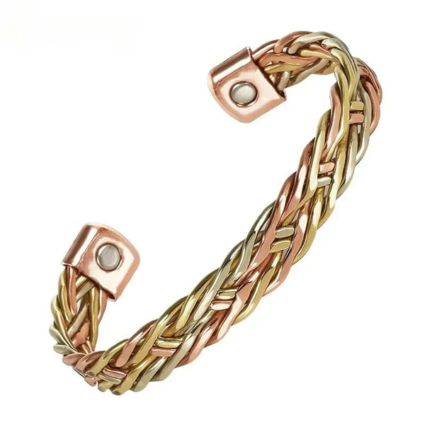 Pure Copper Magnetic Therapy Cuff Bracelet- Unisex Design