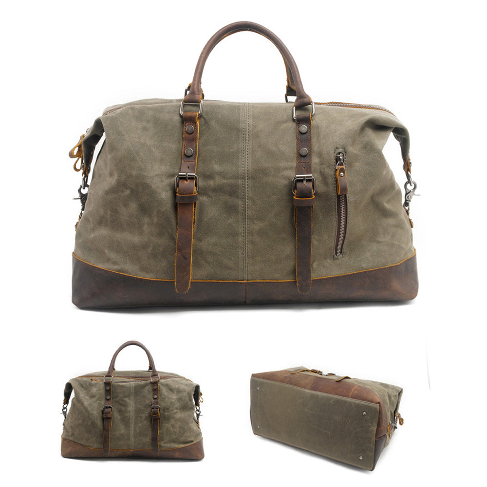 Personalized Waxed Canvas Duffel Bag  Large Weekender & Travel Gift