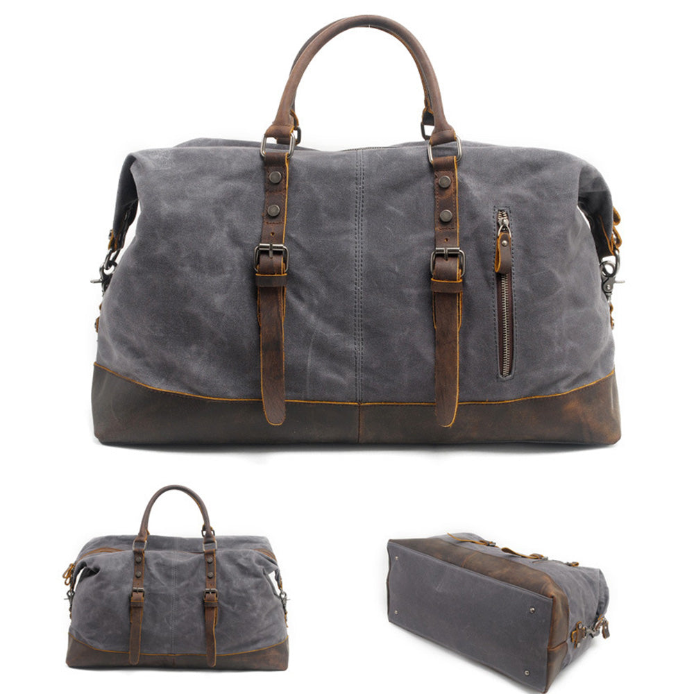 Personalized Waxed Canvas Duffel Bag  Large Weekender & Travel Gift