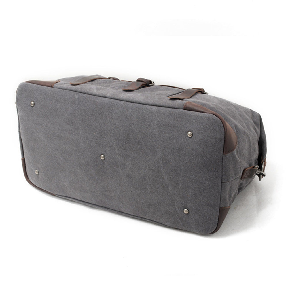 Personalized Duffel Bag Waxed Canvas Travel Overnight Bag Groomsmen Gift,NY-C6