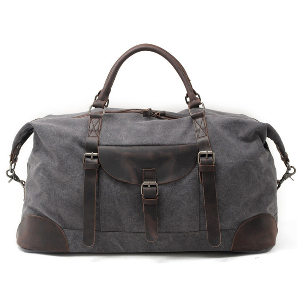 Personalized Duffel Bag Waxed Canvas Travel Overnight Bag Groomsmen Gift,NY-C6