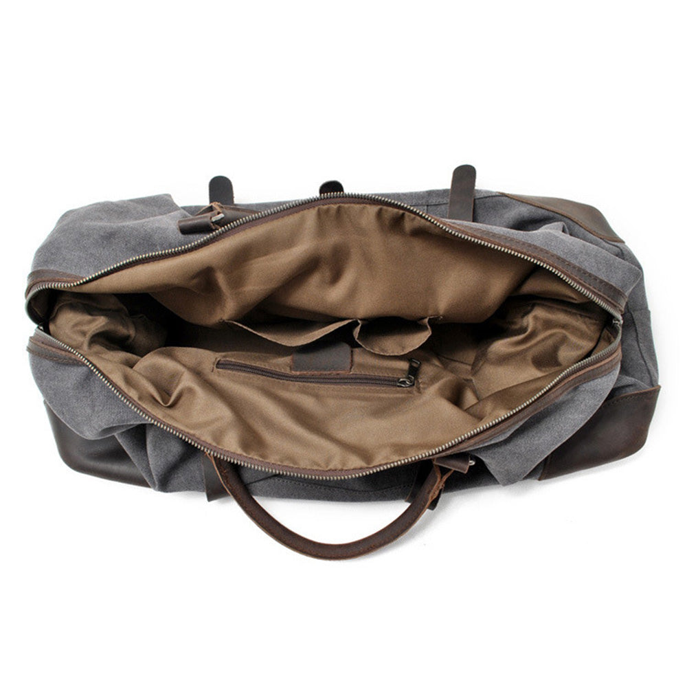 Personalized Duffel Bag Waxed Canvas Travel Overnight Bag Groomsmen Gift,NY-C6