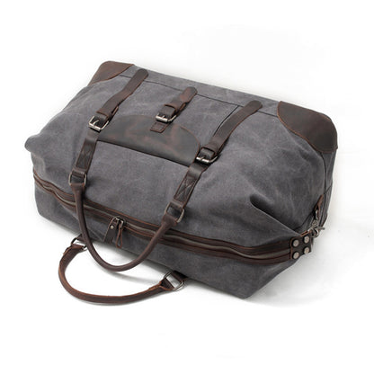 Personalized Duffel Bag Waxed Canvas Travel Overnight Bag Groomsmen Gift,NY-C6