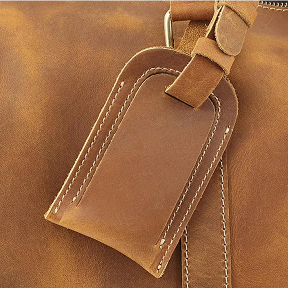 20インチ レザーダッフルウィークエンダートラベルバッグ（フルグレインカウハイドレザー使用） 