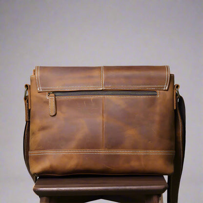 Genuine Leather Laptop Bag Work Bag Leather Travel Messenger for Men