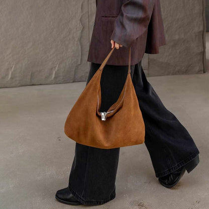 Trendy Suede Tote Bag for Women |Cowhide Leather Bag Inspired Loewe Puzzle Bag