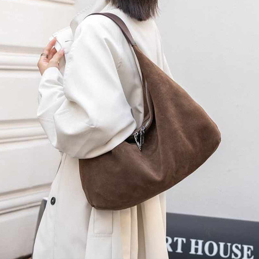 Trendy Suede Tote Bag for Women |Cowhide Leather Bag Inspired Loewe Puzzle Bag