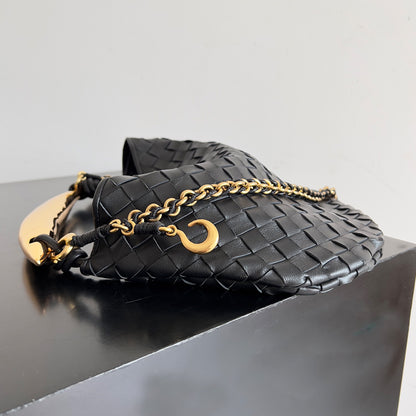 Leather Weave Top Handle Women Shoulder Bag