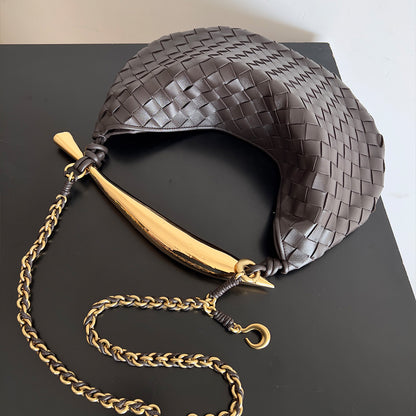 Leather Weave Top Handle Women Shoulder Bag