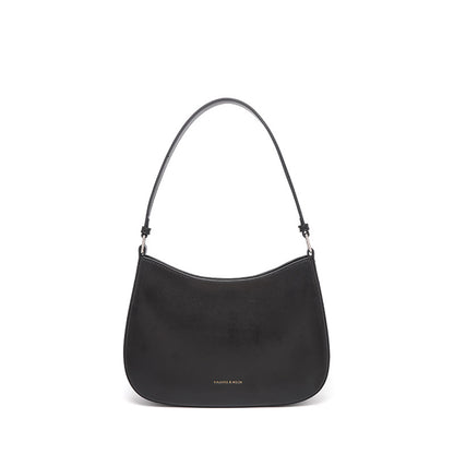 Black Solid Casual Polyurethane Women Handbag - CIVIBUY