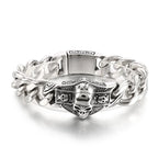 Skull Stainless Steel Viking Chain Heavy motor Wristband Men's Bracelets - CIVIBUY