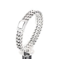 Stainless Steel 16MM Link Chain Heart Shape Wristband Men's Bracelets - CIVIBUY