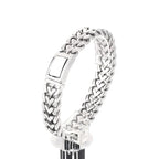 Stainless Steel 16MM Link Chain Heart Shape Wristband Men's Bracelets - CIVIBUY