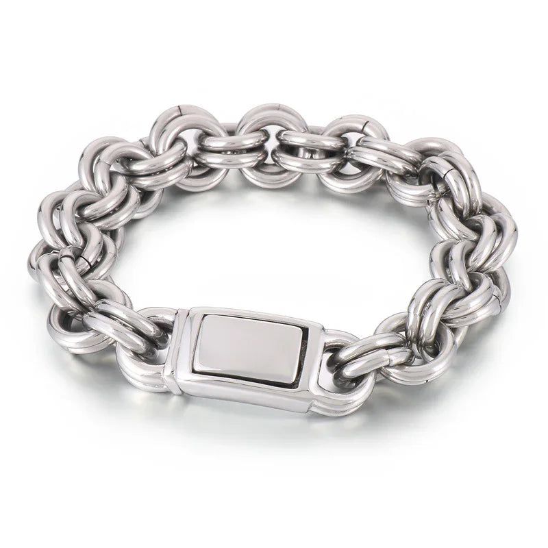 simple Roma Bracelets For Men Steel Viking Link Chain - CIVIBUY