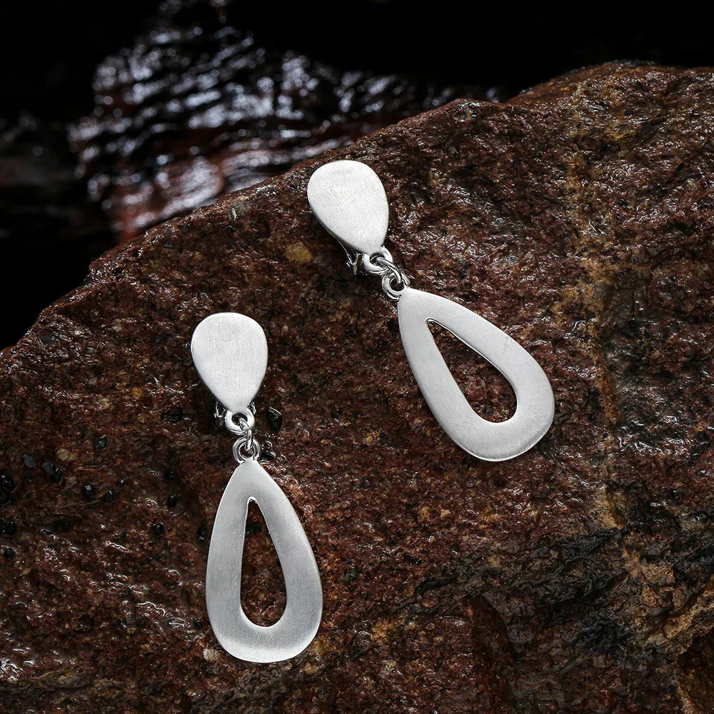 Stainless steel 18k gold plated hoops with rectangle earrings for her - CIVIBUY