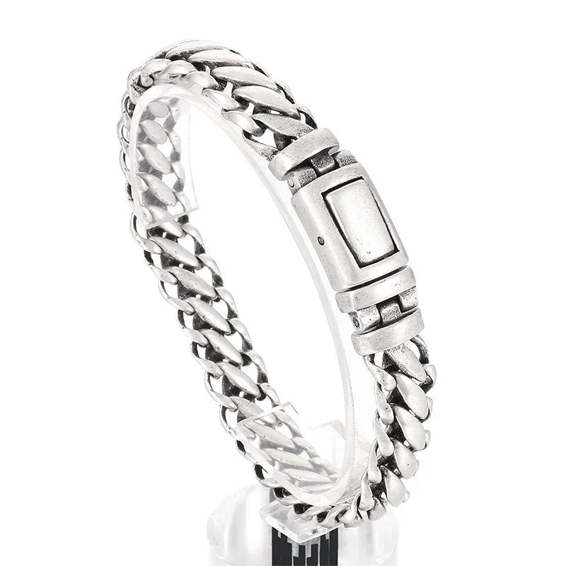 Silver Bracelets For Men roma steel bracelet - CIVIBUY