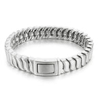 Cuba stainless steel heavy bracelet for men biker style bracelet D4-K - CIVIBUY