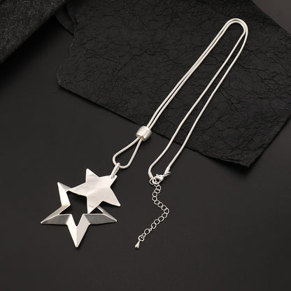 Silver Hand Crafted Irregular Star Pendant - CIVIBUY