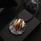 Gold Necklace resin Oval Necklace - CIVIBUY