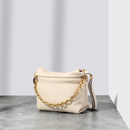 Women's Leather Shoulder Bag Cute Genuine Leather Bag【white】 - CIVIBUY