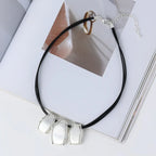 Trend Geometric Necklace Irregular Metal Pendants Necklace for Women - CIVIBUY