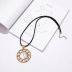 Gold Necklace for Women Collar Necklace Disc Minimalist Necklace - CIVIBUY