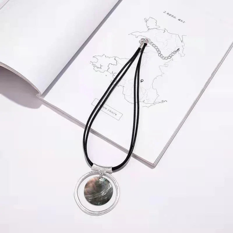 Rotilla Statement Circle Collar Necklace chunky necklace - CIVIBUY